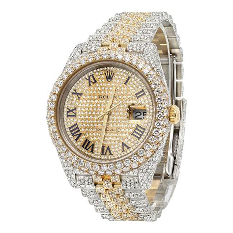 fake diamond and gold watches|watches with faux diamonds.